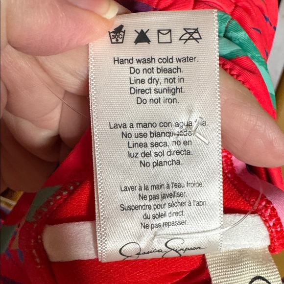 NWT Jessica Simpson Pepper Multi Tropical Bikini Set Size Small 2-Piece - Picture 4 of 13